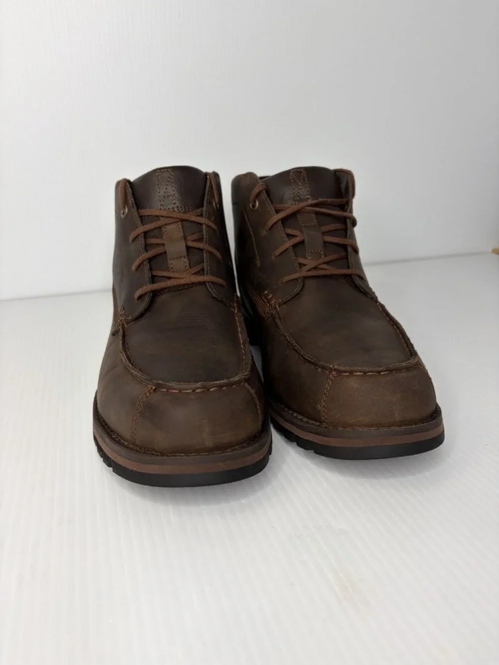Timberland Grantly Chukka Ankle Boots Men's Size 13 Dark Brown Leather Moc Toe
